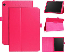 Lunso - Geschikt voor Lenovo Tab M10 Gen 1 - Stand flip Bookcase hoes - Roze
