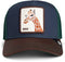 Goorin Bros Tricolor Giraffe Cap - Truckerpet - Geborduurde giraffe - Bruin Blauw Groen