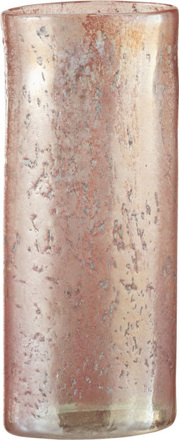 J-Line vaas Ovaal - glas - roze - extra large - 30 cm hoog