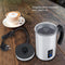 Roestvrij stalen multifunctionele electrische melkopschuimer - Opschuimen en verwarmen - Draaibare basis - Zilver kleurig - Mooi koffieschuim voor cappuccino, latte, macchiato enz.