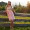 Dressforfun Mini-Dirndl Herrenchiemsee model 2 L - Verkleedkleding - Bloemenmotief - Katoen
