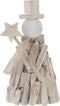 J-Line figuur + Ster Winter - hout - wit - large