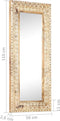 vidaXL - Spiegel - handgesneden - 110x50x2,6 - cm - massief - mangohout
