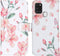 iMoshion Hoesje Geschikt voor Samsung Galaxy A21s Hoesje Met Pasjeshouder - iMoshion Design Softcase Bookcase - Wit / Roze / Blossom Watercolor
