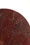 Light & Living Ronde Bijzettafel Bahia - Marmer - 52cm - Rood/Antiek Brons