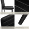 tectake® Set van 6 eetkamerstoelen - Kunstleren stoelen met hoge rugleuning - Minimalistisch design - Zwart (set van 6)