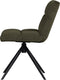 WOOOD Vinny Draaibare Eetkamerstoel - Velvet - Groen - 80x48x45