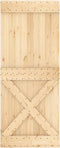vidaXL - Schuifdeur - met - beslag - 85x210 - cm - massief - grenenhout