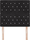vidaXL - Hoofdbord - met - Kristalknoppen - Geplooid - Zwart - 90 - cm - Fluweel