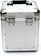 LP single 7 inch vinyl koffer voor opbergen van 70 - 100 singles afsluitbaar zilver aluminium