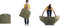 Flux Chair Junior opvouwbare design kinderstoel groen (4 stuks)