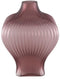 PTMD Vaas Halde Ribbed - 23x23x30 cm - Glas - Paars
