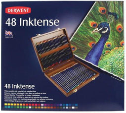 Derwent Inktense - Watercolour Potloden - Set van 48 in Houten Geschenkdoos (2300151)