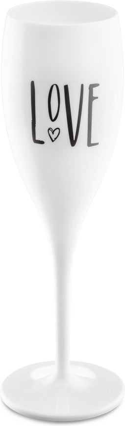 Koziol - Cheers No. 1 - LOVE - Superglas - Champagneglas - 100ml - Wit - Set van 6