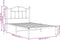 vidaXL - Bedframe - met - hoofdbord - metaal - zwart - 100x190 - cm