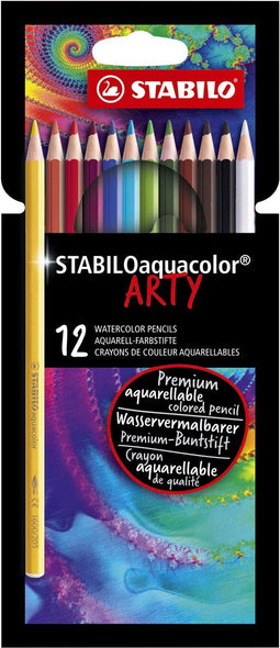 Kleurpotlood stabilo 1624 aquacolor arty 12st ass | 6 stuks