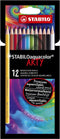 Kleurpotlood stabilo 1624 aquacolor arty 12st ass | 6 stuks