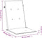 vidaXL - Stoelkussens - 2 - st - hoge - rug - bladpatroon - stof