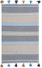 MARMARA - Laagpolig vloerkleed - Blauw - 160 x 230 cm - Katoen