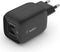 Belkin BoostCharge Pro 65W - 2-poorts USB-C wandlader - Snelladen met GaN en PPS