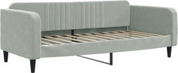 vidaXL - Slaapbank - 90x200 - cm - fluweel - lichtgrijs