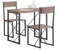SoBuy OGT19-N - Bistroset - 3 Delig - 2 Stoelen - Industriële Look - Houtkleur