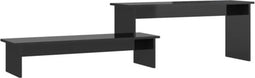 vidaXL - Tv-meubel - 180x30x43 - cm - bewerkt - hout - hoogglans - zwart