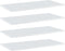 vidaXL - Wandschappen - 4 - st - 80x40x1,5 - cm - bewerkt - hout - hoogglans - wit