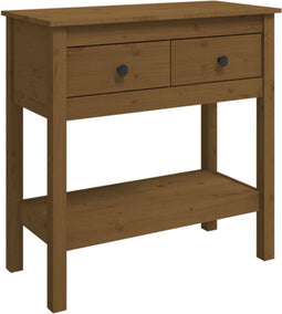 vidaXL - Wandtafel - 75x35x75 - cm - massief - grenenhout - honingbruin