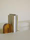 HÜBSCH INTERIOR - Boekensteun van amber glas - 10x5xh11cm