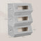 Woltu Stapelbare Opbergdozen met Deksel Grijs en Beige 50x25x35 cm Set van 3