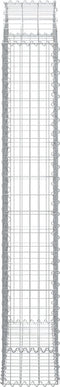 vidaXL - Schanskorf - gewelfd - 100x30x180/200 - cm - gegalvaniseerd - ijzer