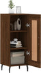 vidaXL - Dressoir - 34,5x34x90 - cm - bewerkt - hout - bruin - eikenkleur