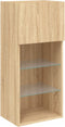 vidaXL - Tv-meubels - met - LED-verlichting - 2 - st - 40,5x30x90 - cm - sonoma - eiken