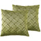 NARCISSUS - Sierkussen set van 2 - Groen - 43 x 43 cm - Fluweel
