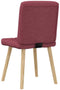 vidaXL - Eetkamerstoelen - 2 - st - stof - wijnrood