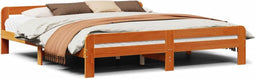 vidaXL - Bedframe - zonder - matras - massief - grenenhout - wasbruin - 200x200 - cm