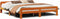 vidaXL - Bedframe - zonder - matras - massief - grenenhout - wasbruin - 200x200 - cm