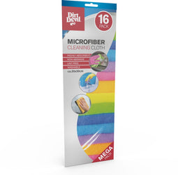 Dirt Devil Microvezeldoekjes - Microvezeldoek - Super absorberend - 16 stuks (verschillende kleuren)