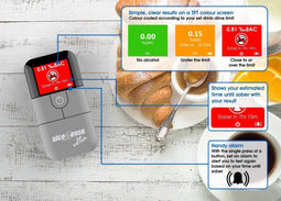 AlcoSense Ultra - Alkomat - Professionele brandstofcel-sensor - Kleur: zwart