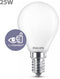 Philips LED lamp - Kogellamp E14 - Koelwit licht 4000K - 25W - Mat glas