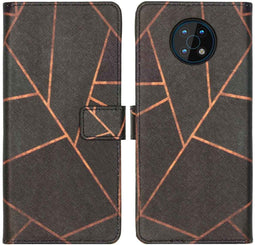 iMoshion Hoesje Geschikt voor Nokia G50 Hoesje Met Pasjeshouder - iMoshion Design Softcase Bookcase - Meerkleurig / Black Graphic