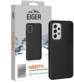 Eiger Galaxy A53 5G - Smartphonehoesje - 2-laagse robuuste bescherming - Zwart