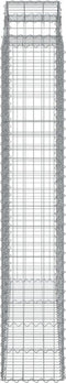 vidaXL - Schanskorven - 3 - st - gewelfd - 200x50x220/240 - cm - ijzer