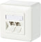 Metz Connect 130B11D20002-E Netwerkdoos Opbouw (op muur) CAT 6A 2 poorten Zuiver wit