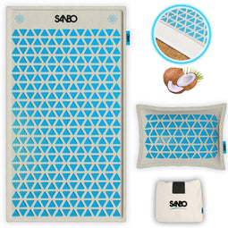 Sanbo Acupressuur Mat Pro met Kussen - 78x42 cm - 100% Kokosvezel