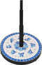 vidaXL - Parasolvoet - rond - 12 - kg - blauw - en - wit