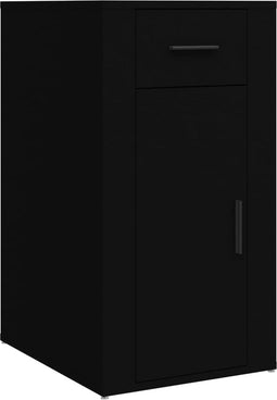 vidaXL - Bureaukastje - 40x49x75 - cm - bewerkt - hout - zwart