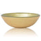 vidaXL - Wasbak - gehard - glas - 42 - cm - goud