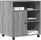 vidaXL - Printerkastje - met - wielen - 60x50x67 - cm - grijs - sonoma - eikenkleur
